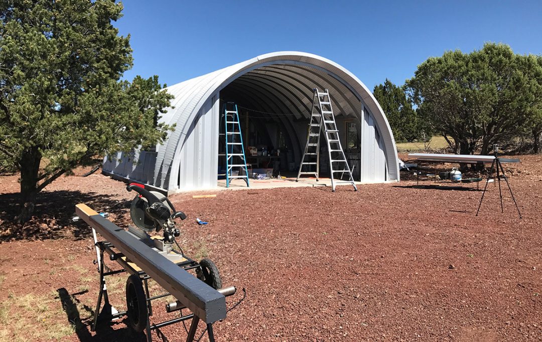 Quonset Hut Side Windows: Installed! - Clever Moderns