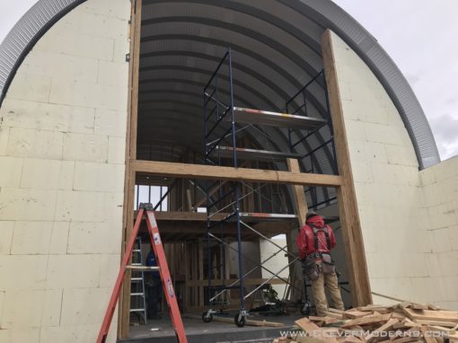 Quonset Loft House Window Wall Framing - Clever Moderns