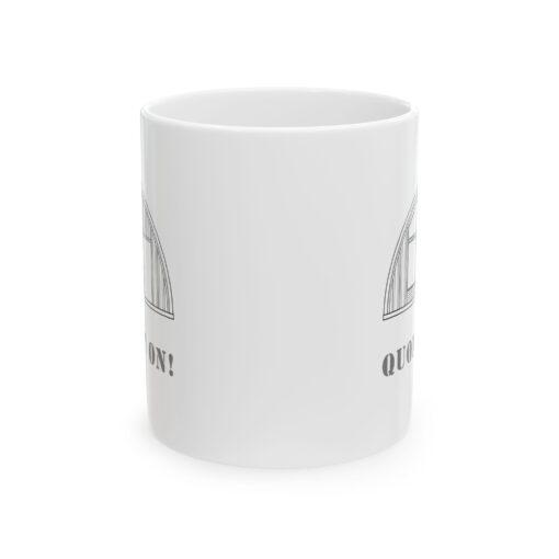 Quonset On! Two-sided Black & White Ceramic Mug - Image 5