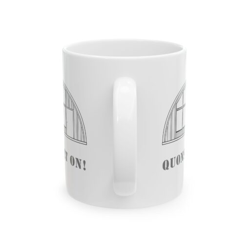 Quonset On! Two-sided Black & White Ceramic Mug - Image 6