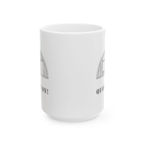 Quonset On! Two-sided Black & White Ceramic Mug - Image 2