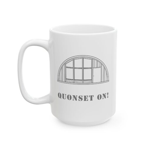 Quonset On! Two-sided Black & White Ceramic Mug