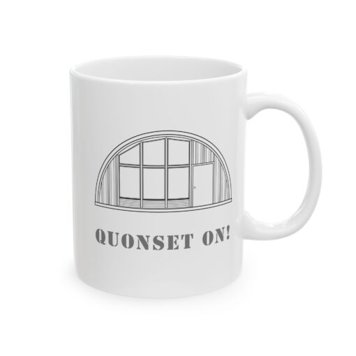 Quonset On! Two-sided Black & White Ceramic Mug - Image 8